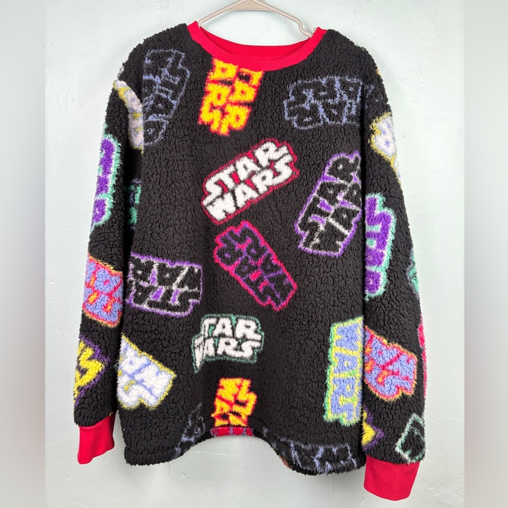 Disney Star Wars Black, Red and Yellow Fluffy Fleece Top